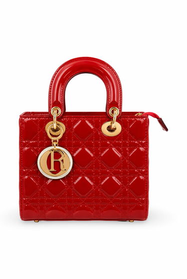 Brandi - Top Handle Quilted Detail Patent Leather