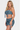 Queen Me - Matching Cargo Detail Denim Print Mini Skirt Set