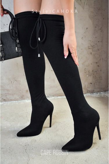 Cahoka......Thigh High Sweat Boots Cape Robbin Shoes