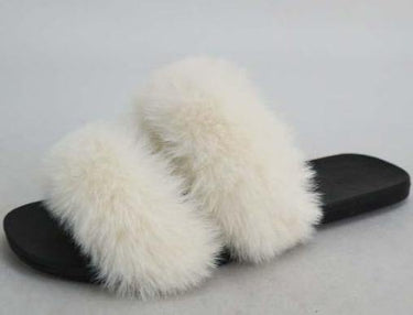 Full Moon-15- Double Fur Strap Slides | Swagg Boutique LLC.