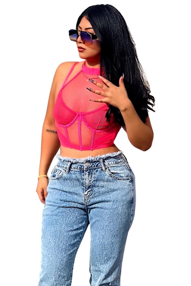 Jonae.....Sleeveless Corset Crop Tops My Boo