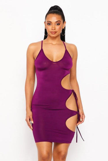 Just Tonight....Spaghetti Strap Side Cut Out Dress | Swagg Boutique LLC.