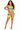 Sunset - Halter Rainbow Color Block High Side Split Mini Dress