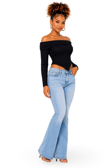 Olivia - Women's Asymmetric Off Shoulder Sweater Top