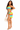 Sunset - Halter Rainbow Color Block High Side Split Mini Dress