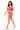 A woman modeling a dusty rose pink two-piece lace set consisting of a short-sleeve crop top and a matching high-waisted mini skirt, paired with nude high-heeled sandals against a plain white background.