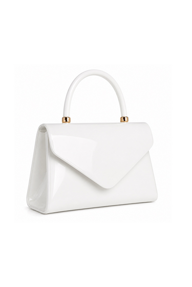 Bailey - Patent Leather Top Handle Front Flap Clutch Purse