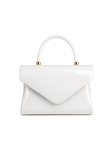 Bailey - Patent Leather Top Handle Front Flap Clutch Purse