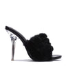 Obrey.....Fur Detail Clear High Heels Cape Robbin Shoes