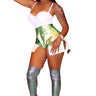 Come Correct....Fluorescent High Waist Shorts Charming Bunny