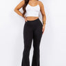 Daily.....Solid High Waist Flare Pants Bear Dance