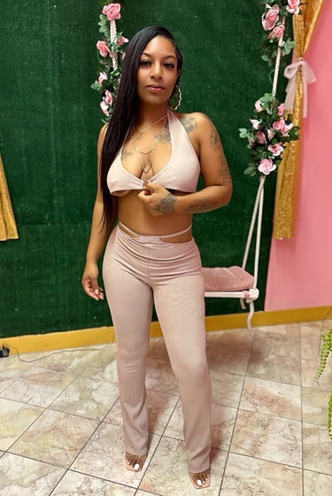 Dont Keep Me Waiting......Crop Flare Pants Set Dexire Clothing