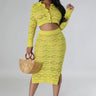 Fab......Knit Midi Skirt Set Good Time USA