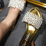Fara.....Pearl Studded Sandal Slides Cape Robbin Shoes