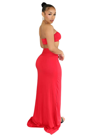 Lucky You - Matching Stretch Double Layered Maxi Skirt Set