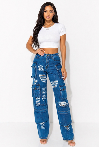 Mercy.......Distress Cargo Pants