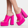 Article.....Block Platform Heel Mules No Doubt Shoes UK