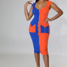 Entitled.....Color Block Sleeveless Mini Dress Good Time USA