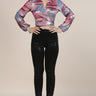 Shine.....Button Shiny High Waist Legging Pants Nylon